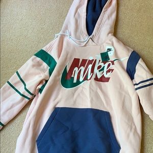 nike pink abstract hoodie